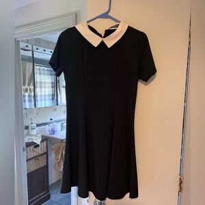 Black Dress with White Collar